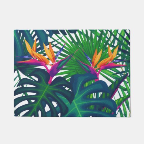 Tropical Greenery Jungle Leaves Paradise  Doormat