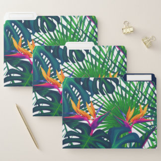 Tropical Greenery Jungle Leaves Paradise  File Folder