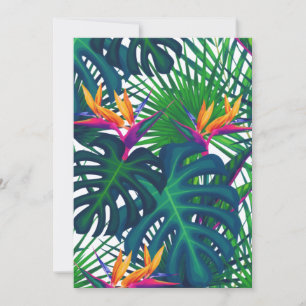 Tropical Greenery Jungle Leaves Paradise Holiday Card