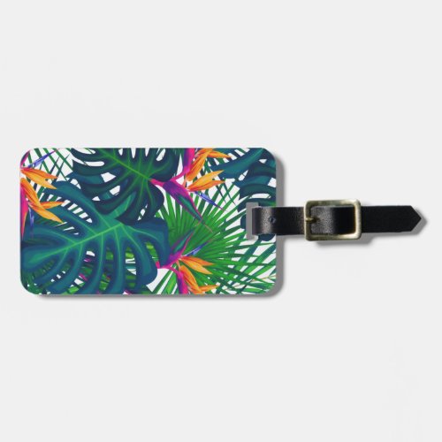 Tropical Greenery Jungle Leaves Paradise  Luggage Tag