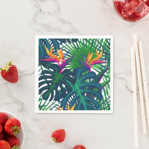 Tropical Greenery Jungle Leaves Paradise  Napkins