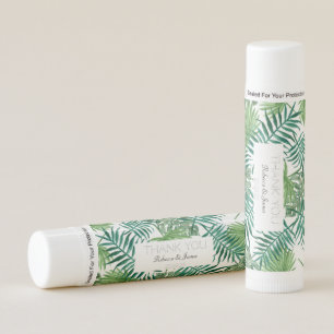 Tropical Greenery Leaves Thank You Lip Balm