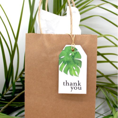 Tropical Greenery Palm Thank You Tags Favor tags