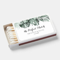Tropical Greenery White Floral Wedding Favor