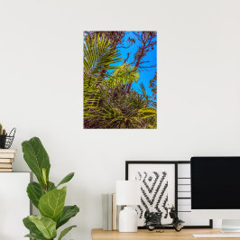 Tropical Greens and Blue Sky Poster