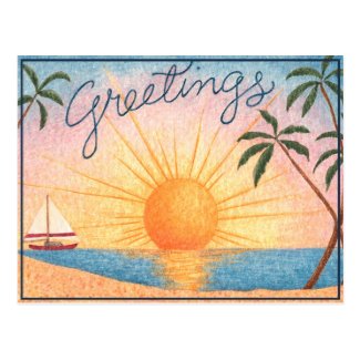 Tropical Greetings - Postcard