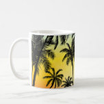 Tropical Grunge: Palm Sunset Card Coffee Mug