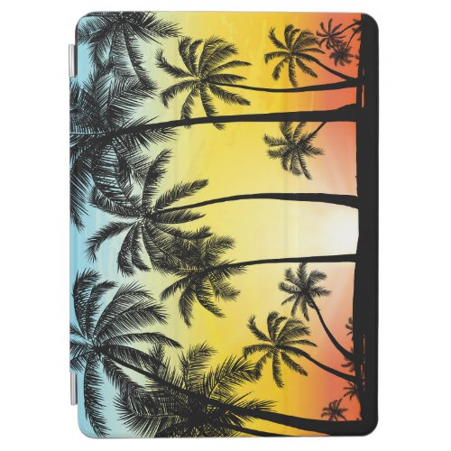 Tropical Grunge Palm Sunset Card iPad Air Cover