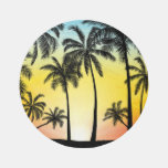 Tropical Grunge: Palm Sunset Card Rug