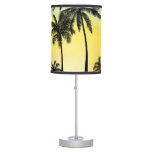 Tropical Grunge: Palm Sunset Card Table Lamp