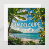 Tropical Guadeloupe Landscape Caribbean Watercolor (Front/Back)