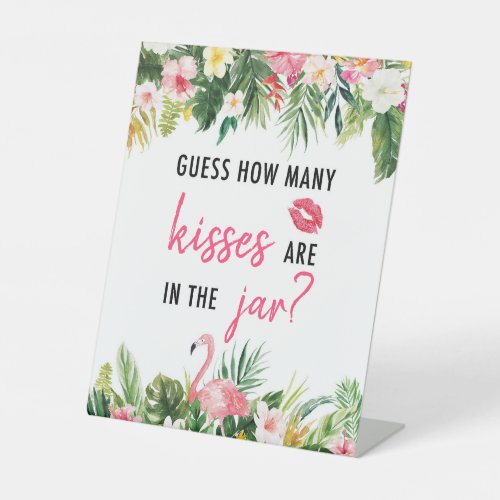 Tropical Guess How Many Kisses Game Sign