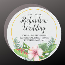 Tropical Guest Of Wedding Cruise Door Magnet