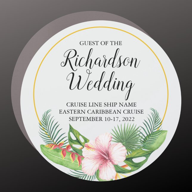 Tropical Guest Of Wedding Cruise Door Magnet (Creator Uploaded)