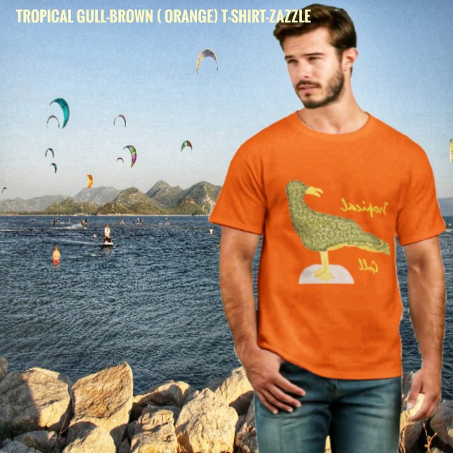 Tropical Gull-Brown T-Shirt (Creator Uploaded)