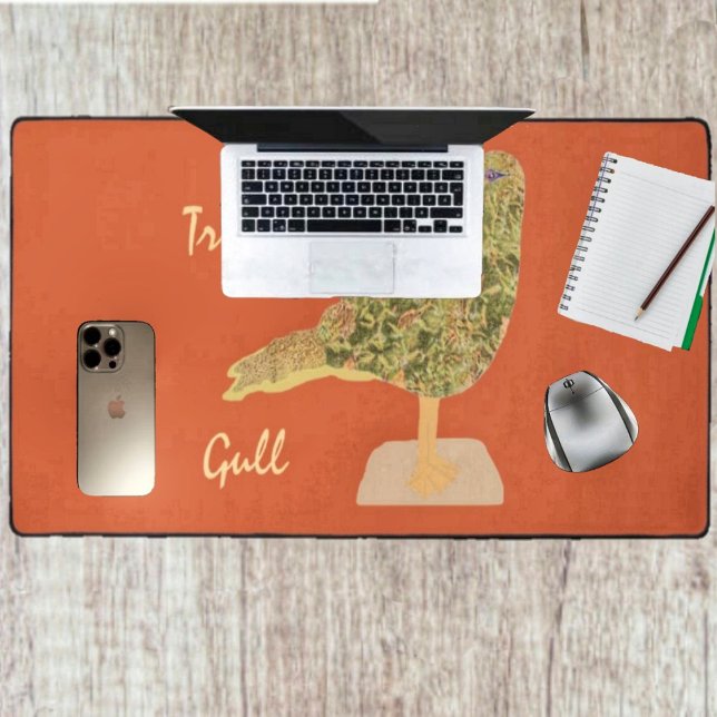 Tropical Gull Desk Mat (The colorful designs in this Tropical Gull Desk Mat, match the colors in a fall season!)
