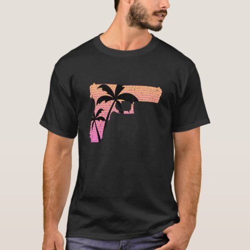 Tropical Gun Firearm Beach Cute Hawaiian Aloha T_Shirt