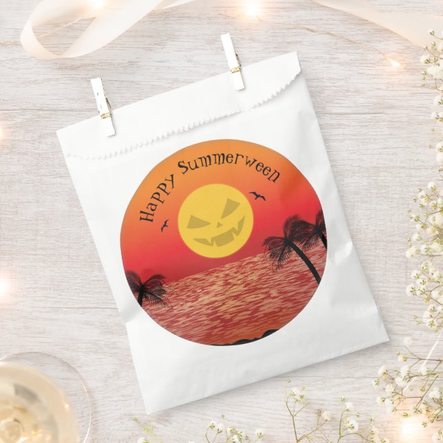 Tropical Halloween Favor Bag (Clipped)