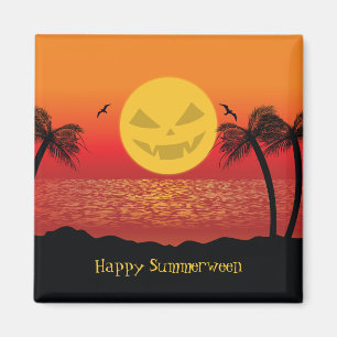 Tropical Halloween Magnet