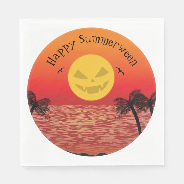 Tropical Halloween Napkins (Front)