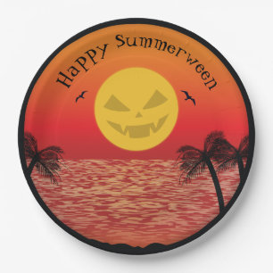 Tropical Halloween Paper Plates