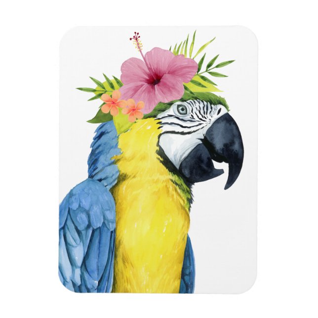 Tropical Halo - Parrot Magnet (Vertical)