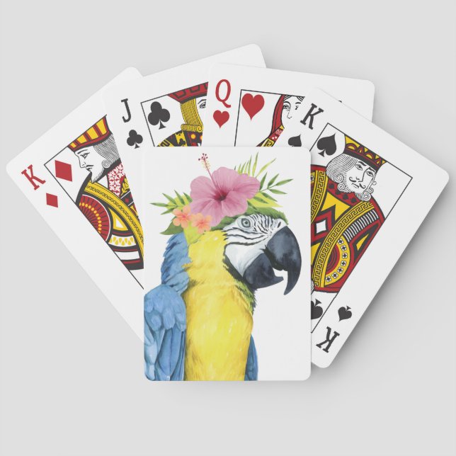 Tropical Halo - Parrot Poker Cards (Back)