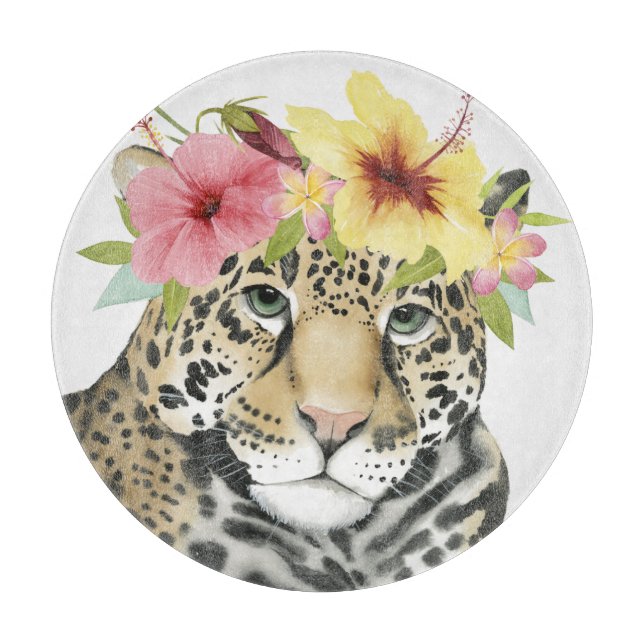 Tropical Halo | Sweet Cheetah Cutting Board (Front)