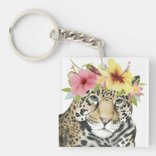 Tropical Halo Sweet Cheetah Keychain