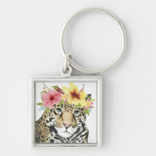 Tropical Halo Sweet Cheetah Keychain