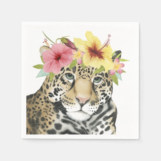 Tropical Halo | Sweet Cheetah Napkins (Front)