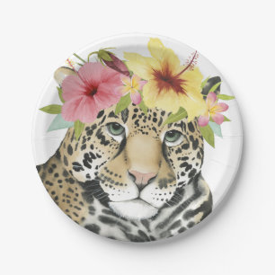Tropical Halo Sweet Cheetah Paper Plates