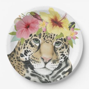 Tropical Halo Sweet Cheetah Paper Plates