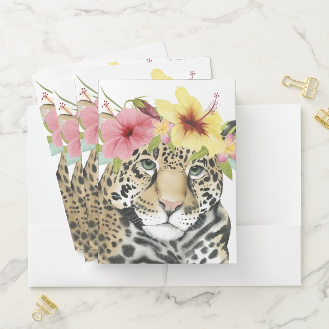 Tropical Halo | Sweet Cheetah Pocket Folder (In Situ)