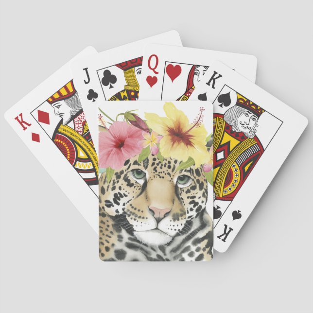 Tropical Halo | Sweet Cheetah Poker Cards (Back)