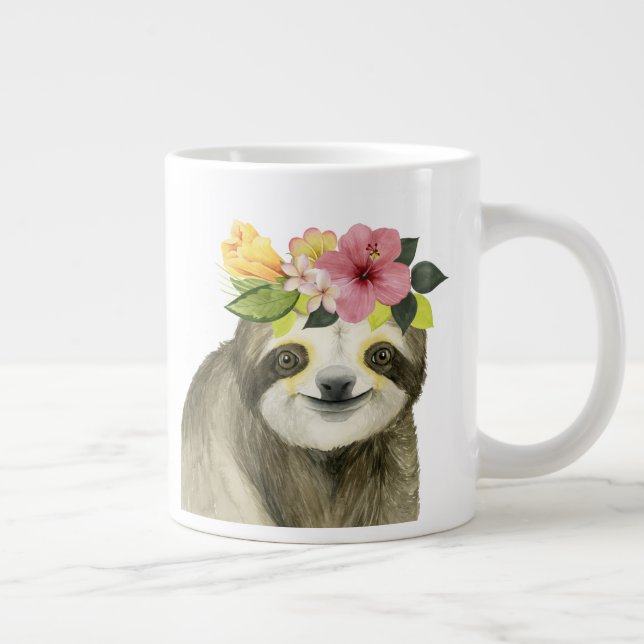 Tropical Halo | Sweet Sloth Giant Coffee Mug (Right)