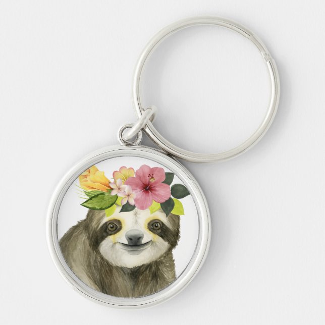 Tropical Halo | Sweet Sloth Keychain (Front)