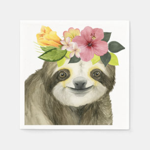 Tropical Halo Sweet Sloth Napkins