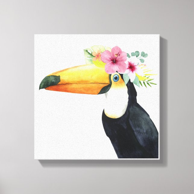 Tropical Halo - Toucan Canvas Print (Front)