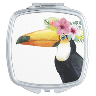 Tropical Halo - Toucan Compact Mirror