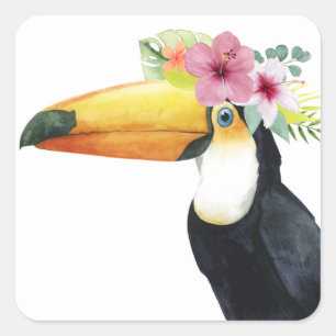 Tropical Halo - Toucan Square Sticker