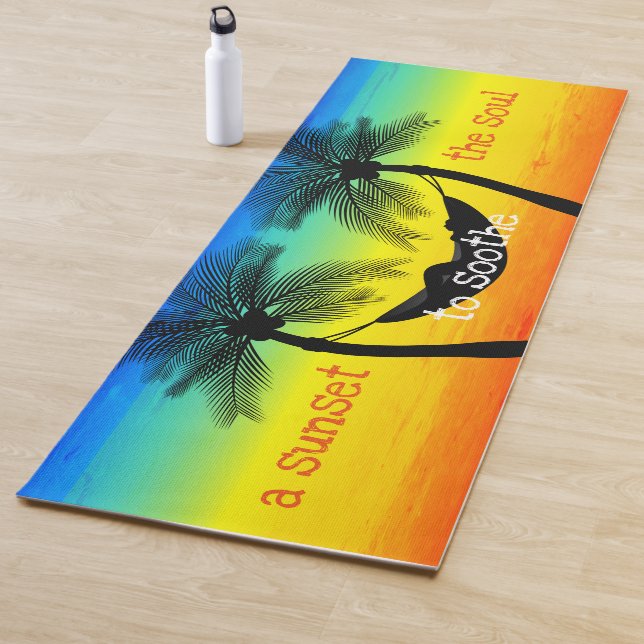 Tropical Hammock Sunset Island Life Yoga Mat (In Situ)