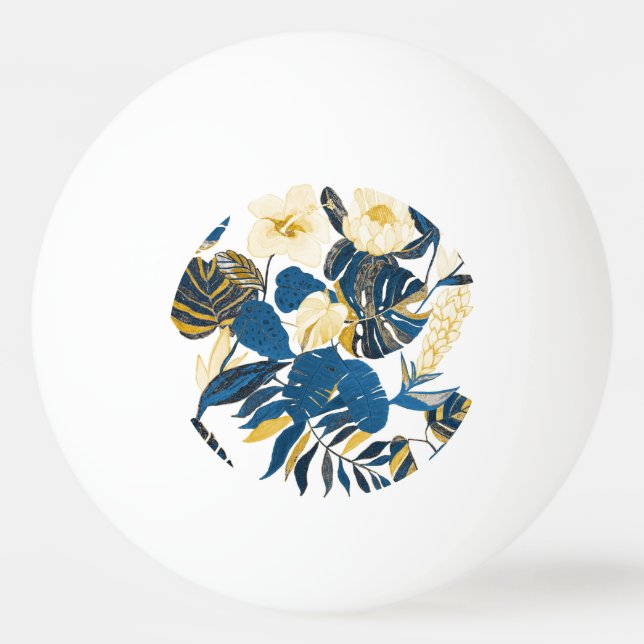 Tropical Hand Drawn: Creative Seamless Pattern Ping Pong Ball (Front)