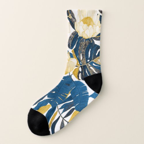 Tropical Hand Drawn Creative Seamless Pattern Socks