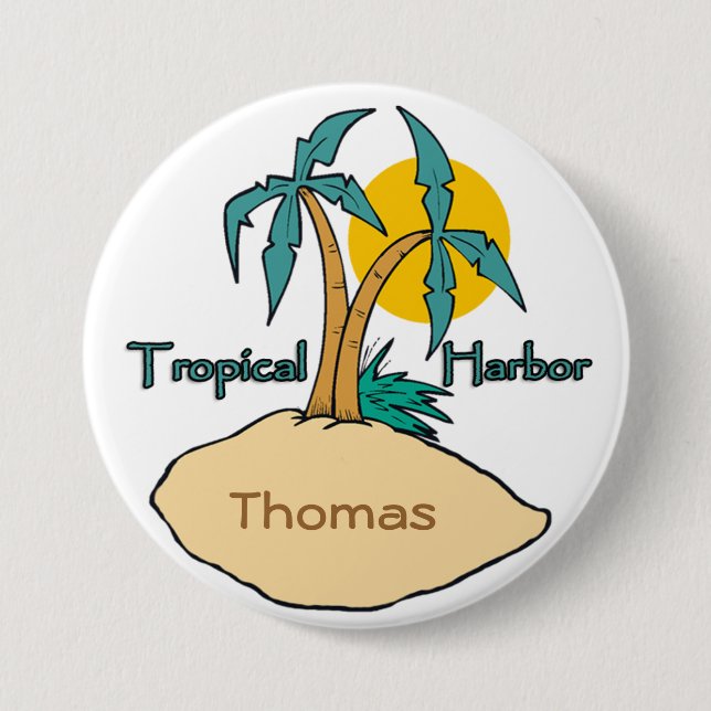 Tropical Harbor Button (Front)