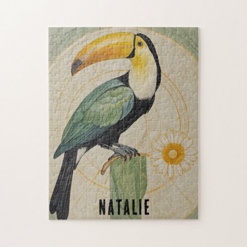 Tropical Harmony Toucan and Blossom Jigsaw Puzzle