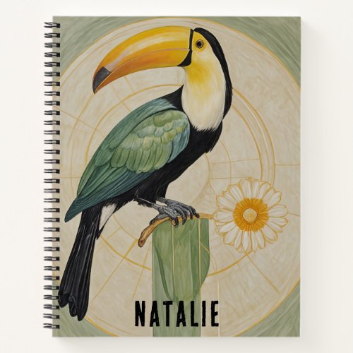 Tropical Harmony Toucan and Blossom Notebook