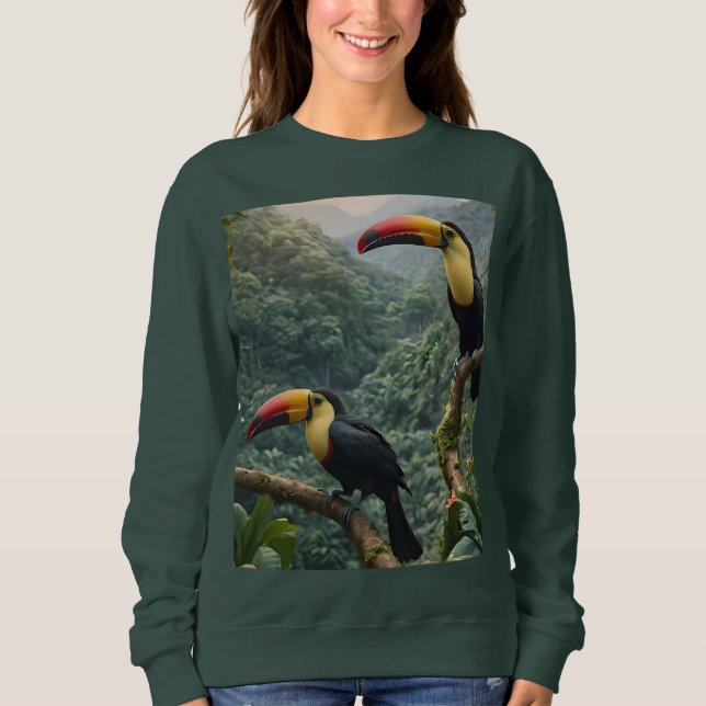 Tropical Harmony: Two Toucans in the Canopy, Sweatshirt (Front)