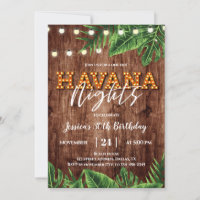 Havana Nights Invitation Hot Havana Nights Theme Bachelorette Party  Birthday Party 