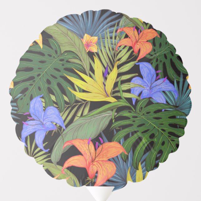 Tropical Hawaii Aloha Flower Graphic Balloon (Front)